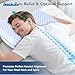 Iwacool Stomach Sleeping Pillow for Shoulder and Neck Pain Relief, Thin Pillow for Sleeping- Cooling Memory Foam Pillows Flat Pillows for Stomach Sleepers,Low Profile 3.25-inches for Back Sleeper