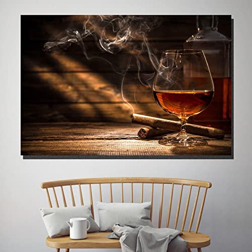 Cigares et Whisky affiches pour home bar et décoration de cuisine