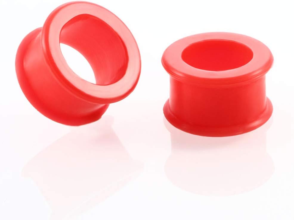 24PCS Silicone Tunnels Ear Gauges Kit 6G-22mm Double Flared Saddle Expander for Women Men Body Piercing Jewelry Gauge