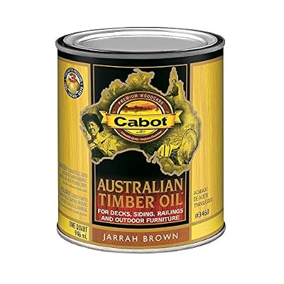 Cabot Australian Timber Oil Wood Stain and Protector, Jarrah Brown, 1 Quart