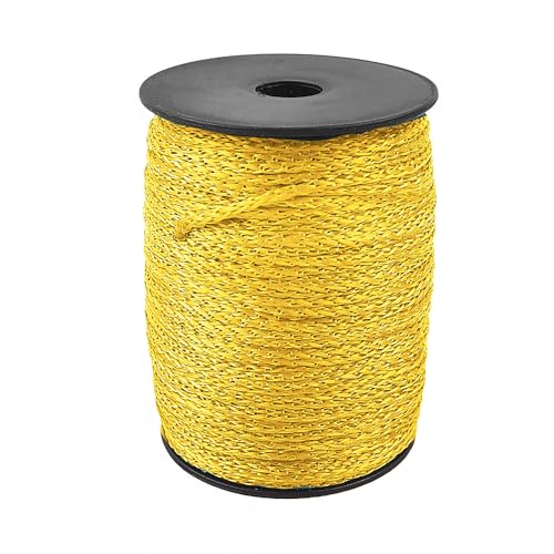 BAUSTER® Lot de 2 cordons de murer, 50 m/100 m, indéchirables et résistants aux intempéries, pour la construction et le jardin, coloré (vert, jaune, rouge, bleu) – Cordon pour maçons, pavés (jaune