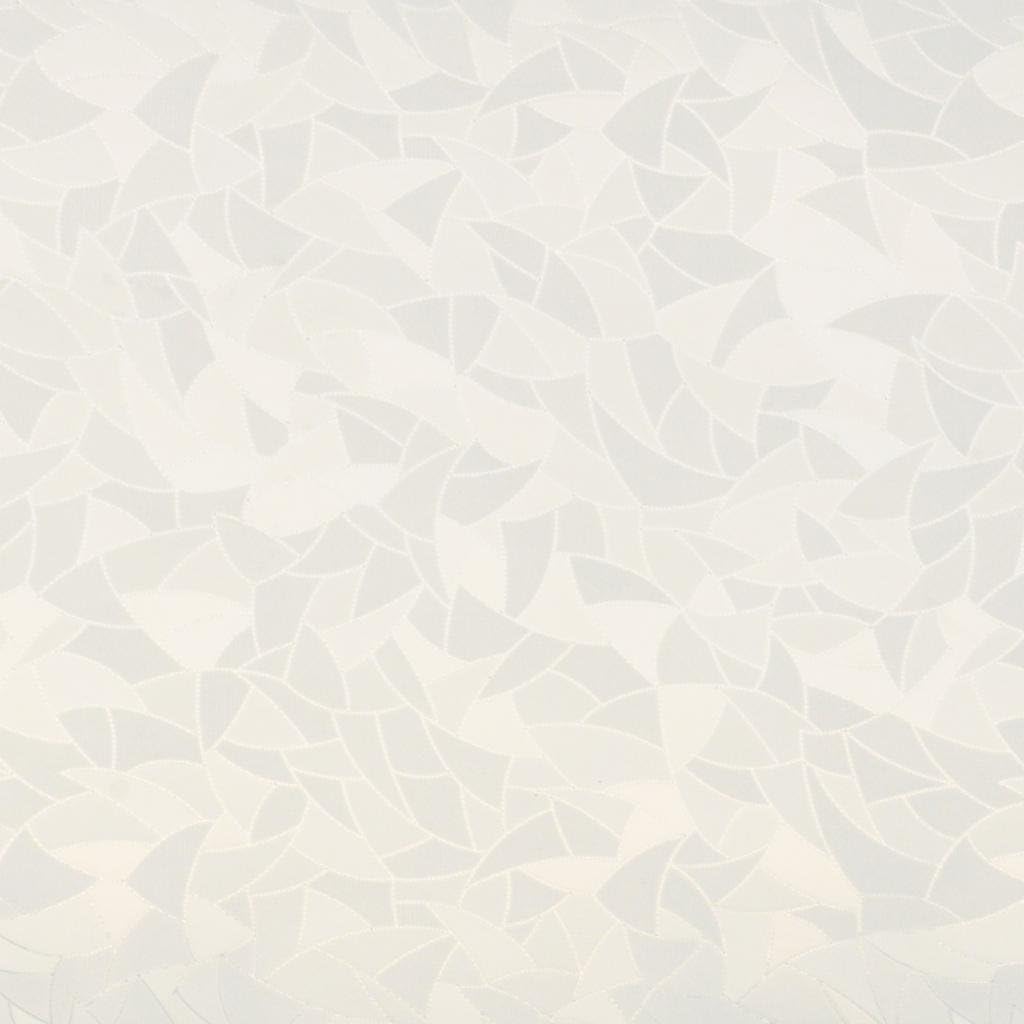 White Mosaic Decorative Window Film, Self Static Adhesive Cling, 35.5 inches by 72 inches