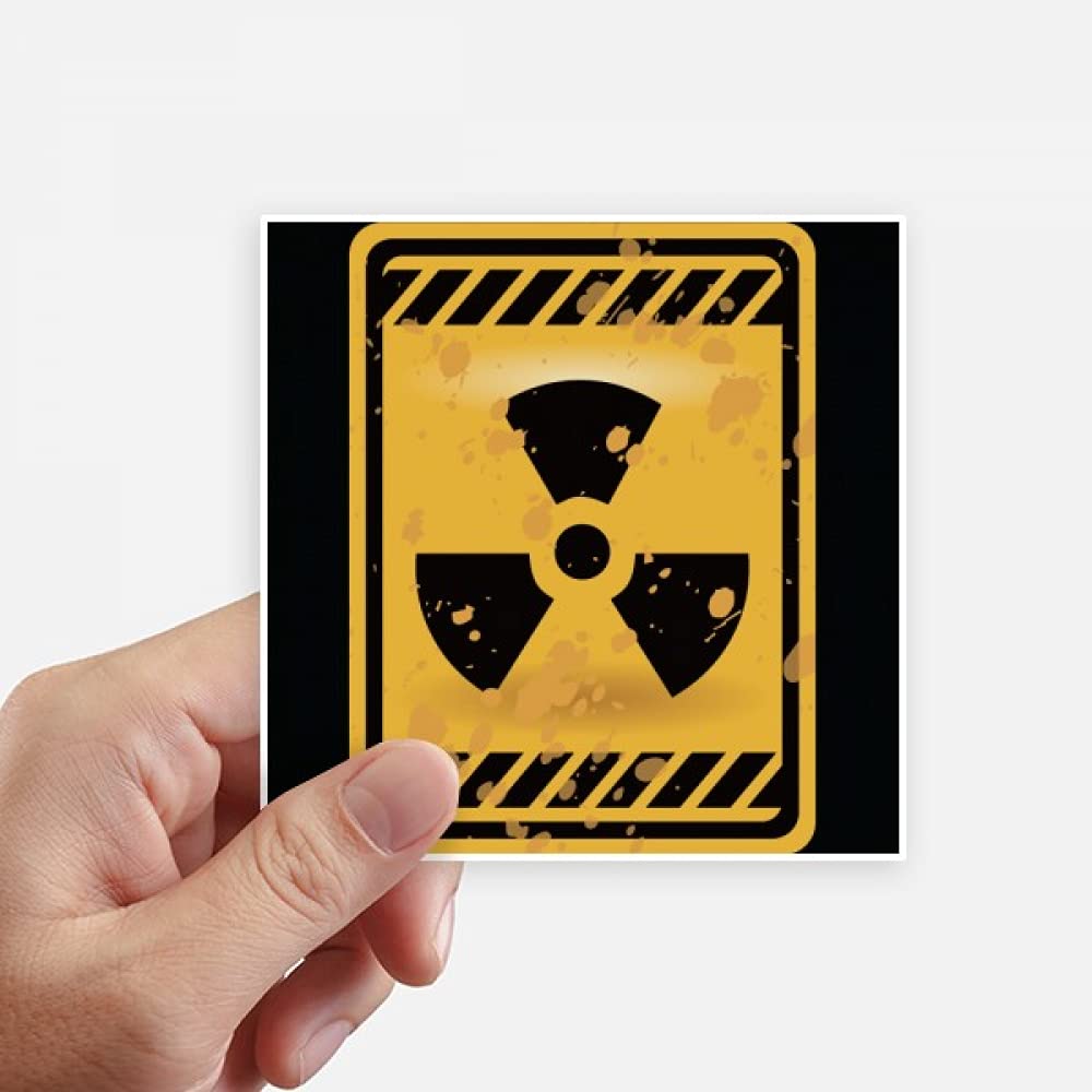 Logo Radioactive And Dangerous Substances No Entry Sticker Square Waterproof Stickers Wallpaper Car Decal