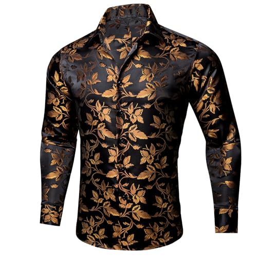 Barry.Wang Mens Western Shirts Long Sleeve Button Down - Image 5