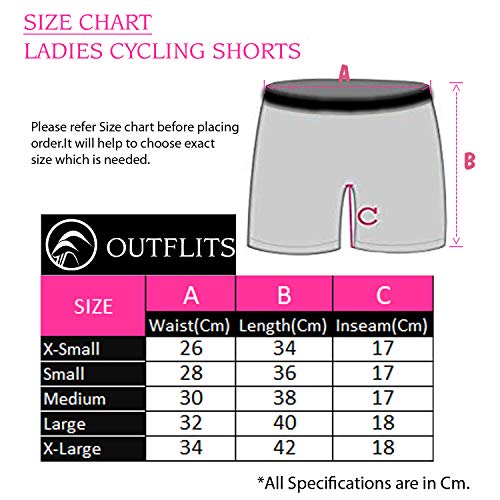 Image of OUTFLITS Ladies Cycling Shorts| Under Dress | Yoga Shorts | Workout Shorts | Running Shorts | Exercise Shorts | Gym Shorts for Womens