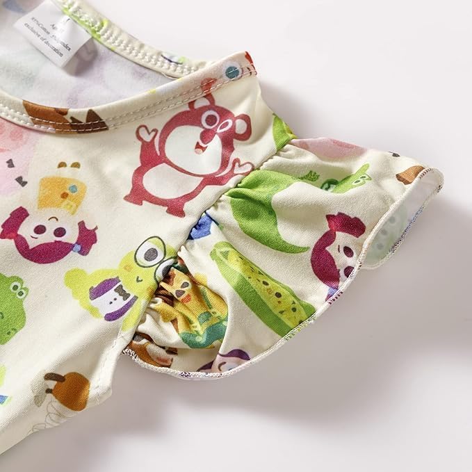 Toddler Girl Princess Outfit Short Sleeve Princess Dress Princess Party Dress Summer Clothes4