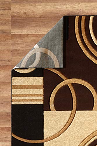 GLORY RUGS Area Rug Modern 2x7 Brown Soft Hand Carved Contemporary Floor Carpet with Premium Fluffy Texture for Indoor Living Dining Room and Bedroom Area