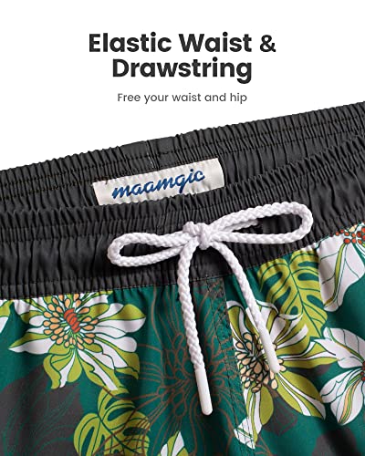 maamgic Swim Shorts Women 3.5" Quick Dry Board Shorts Stretch Swimming Shorts Vintage Bathing Suit Shorts with Pockets2