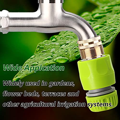 Cerrxian Garden Quick Spray Water Connectors, 1/2" Plastic Hose Pipe Repair Irrigations Thread Connector(Green,4-Pack) #TOP6