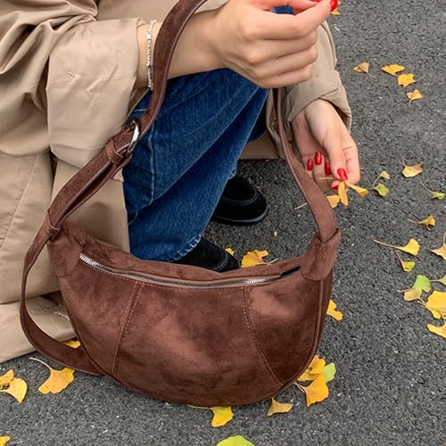 Sac à bandoulière en daim synthétique avec sangle réglable Crescents - 2