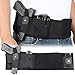 SIZIMA® Funda de Pistola de Banda de Vientre Elástico Negro, para Transporte Oculto, Funda de Pistola Ajustable en la Cintura, Soporte con Bolsillo de Repuesto para Revólveres Glock, Mano Derecha