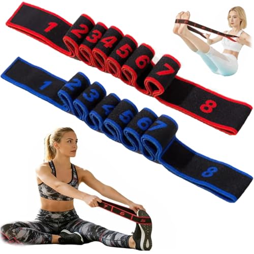 2PCS Fitness Resistance Band for Stretching and Yoga (8 Grids)