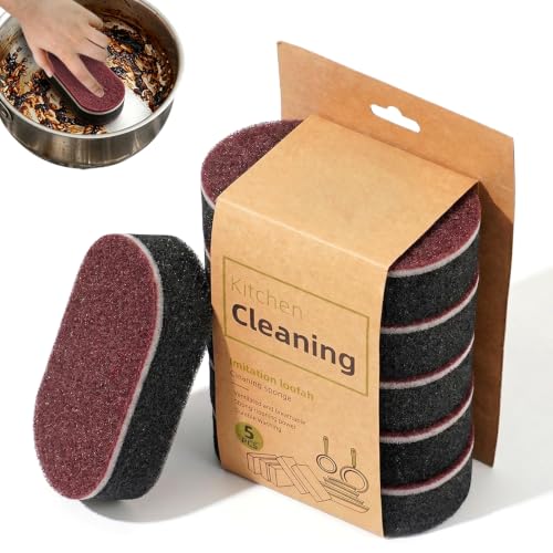 Image of Cleaning Sponges Eraser,2026 New Heavy Duty Scouring Pad,Dish Sponges | Shower and Tub Scrubber Sponge for Kitchen, Bathroom,Sink,Floor and Home Cleaning