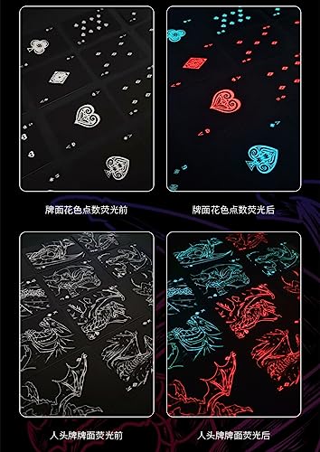 Naipes de poker fluorescentes Dragon Roar miniatura 4