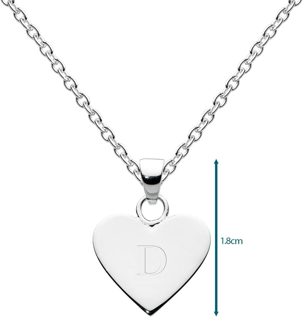 Dew Sterling Silver Dinky Heart Alphabet Pendant 9091HPD013