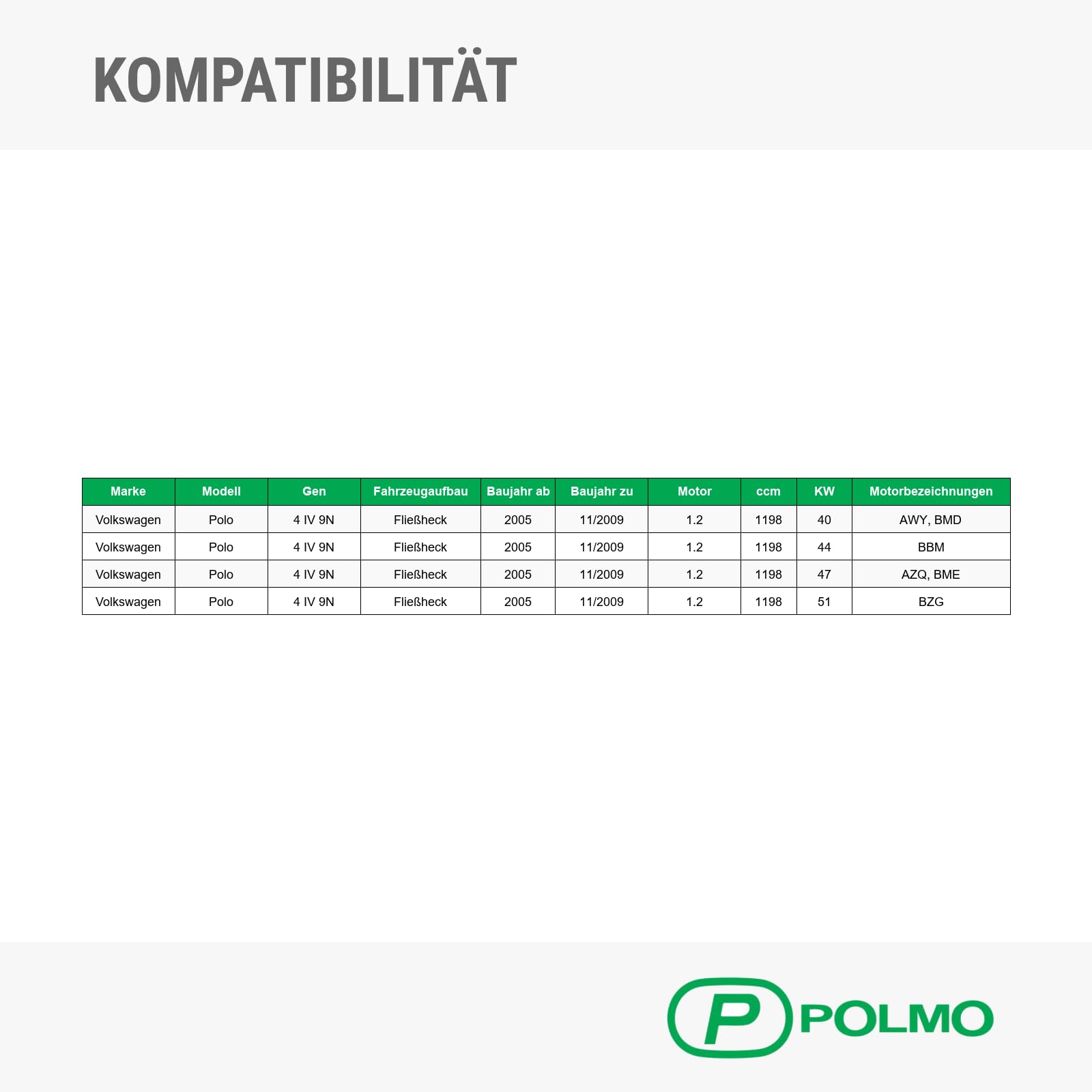 POLMOstrow Auspuff für VW Polo 4 IV 9N 2005-2009 | Vorschalldämpfer, Motoren: 1.2 | Fließheck