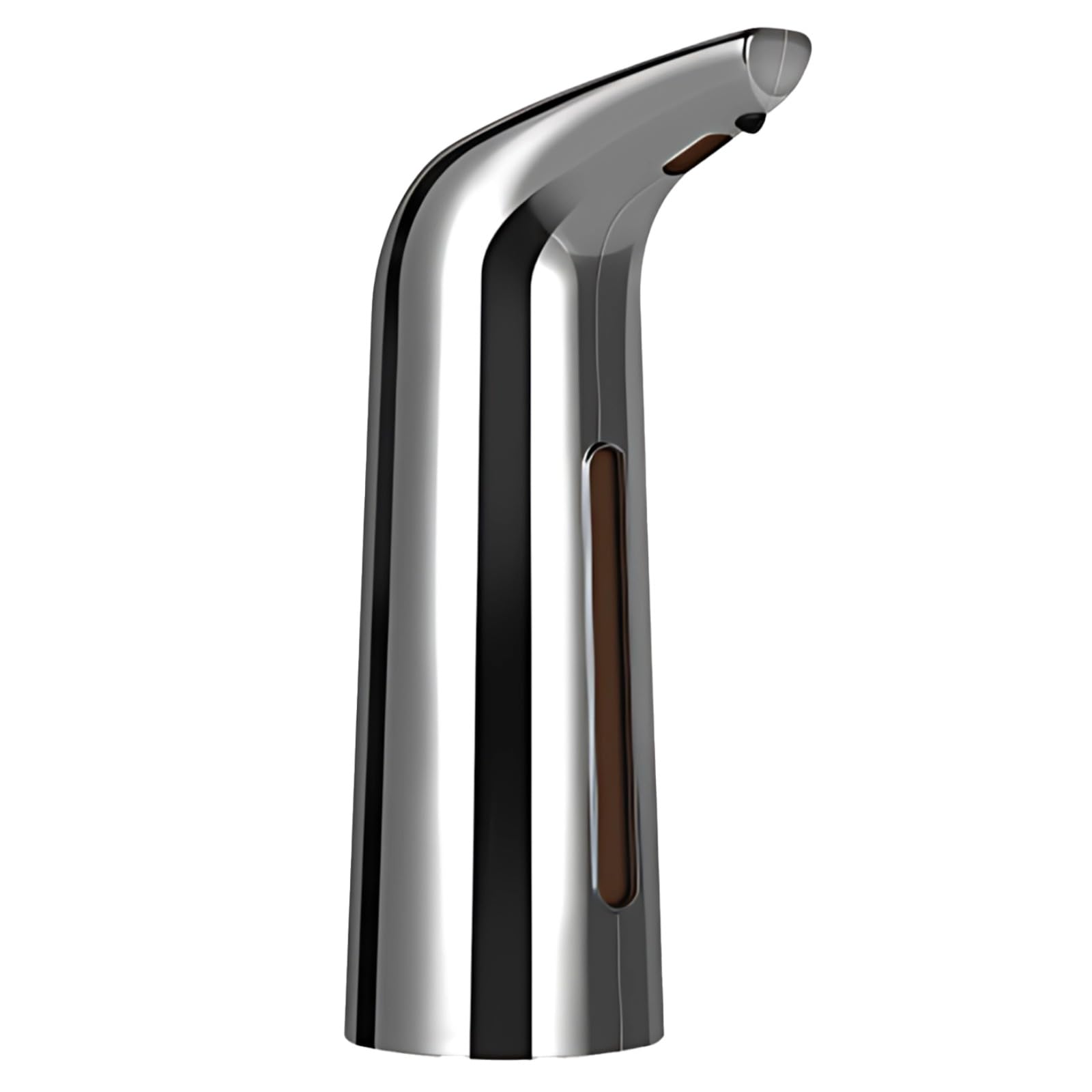 Dispensador automático de jabón con sensor infrarrojo sin contacto para fregadero de baño y cocina, 400 ml, gran capacidad, diseño impermeable IPX7, fácil de limpiar, estética plateada moderna