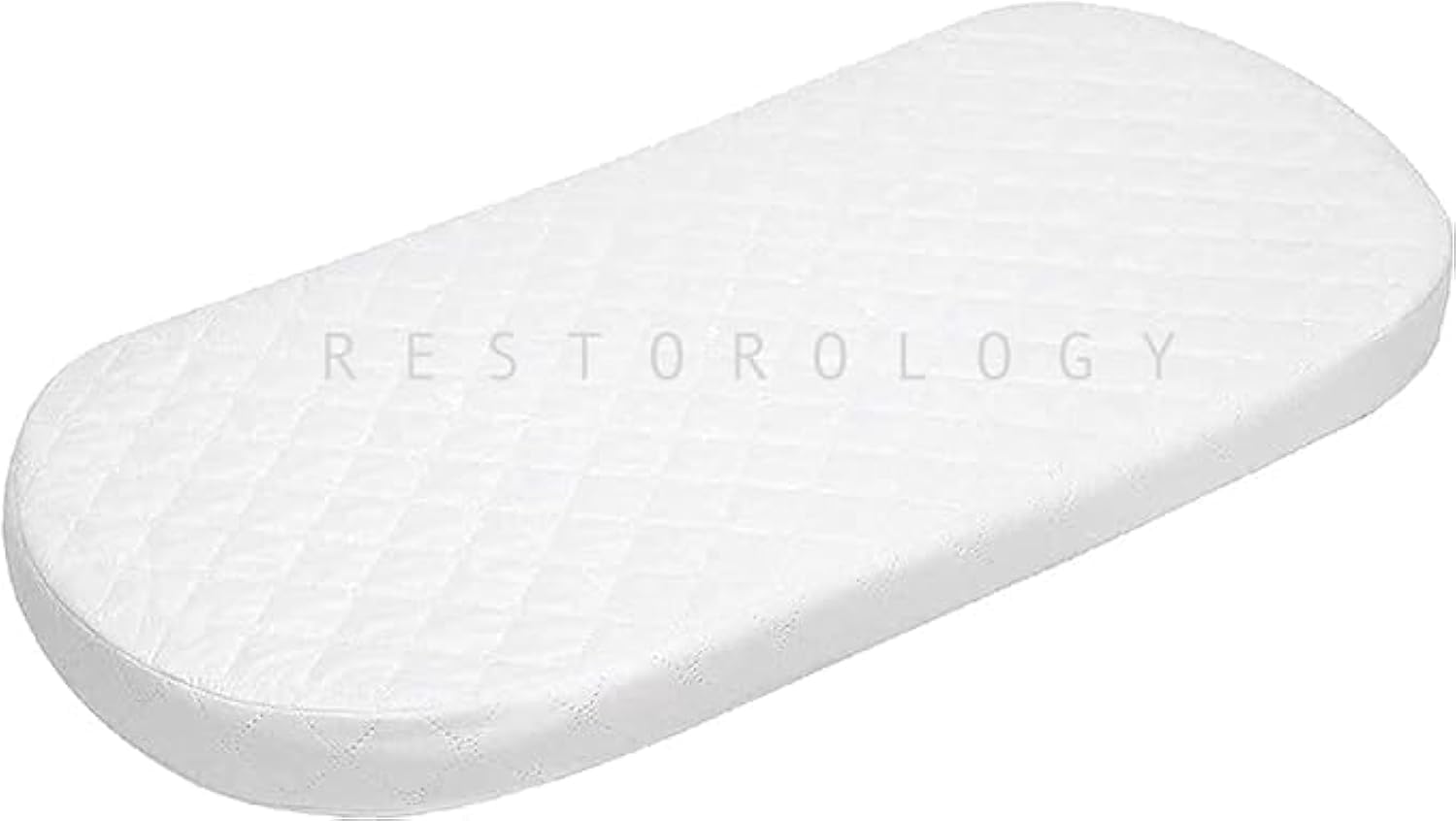 BUY ALL HERE Infant Foam Moses Basket Mattress, Thick and Super Soft, Oval Shaped Mattress, Double Sided