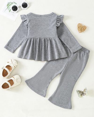 Image of Weebaby Toddler Girl Clothes Infant Girl Sweatsuit Baby Pant Set Outfits Fall Winter Clothing Little Clothes for Girl