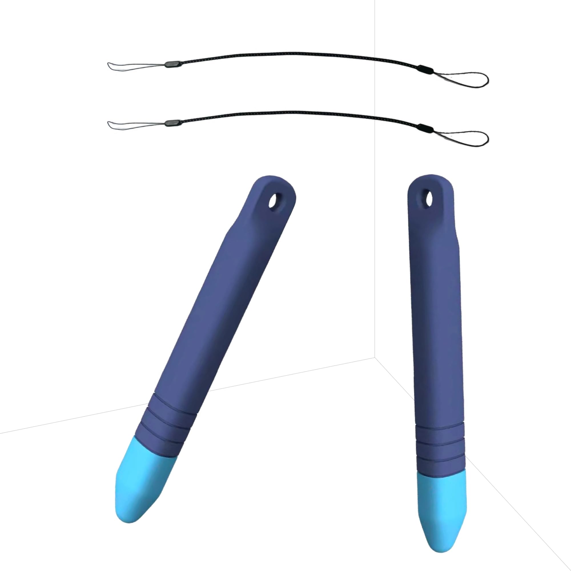 2PCS Stylus Pen For Kids With 2Cords, Universal Stylus Pens Compatible With Amazon Fire Tablet For Kids, Kindle, iPad/iPhone All Capacitive Touch Screens (2Blue)