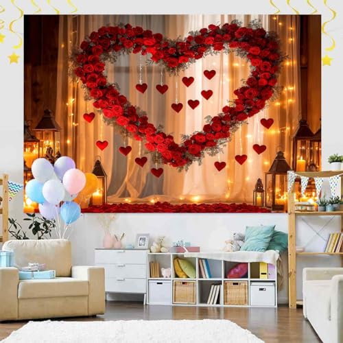 Fondo para fotografía de San Valentín 7x5ft, color amarillo miniatura 4