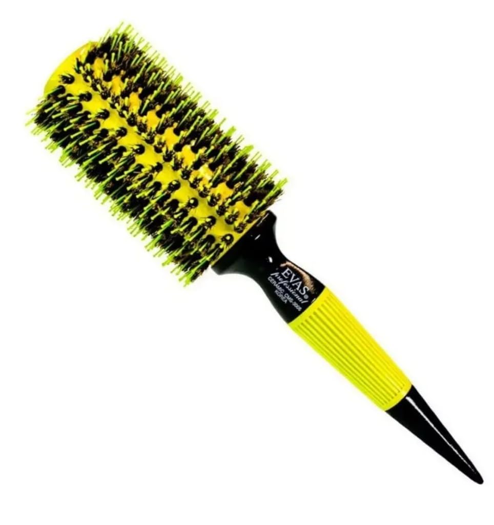 Escova de Cabelo Profissional CMS 3005 S, Escovas Evas, CMS3005S, Amarelo