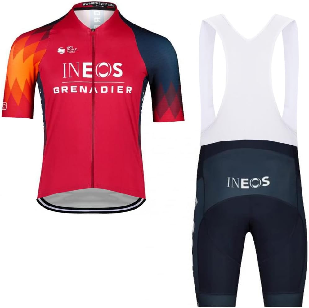 2023 World Tour Pro Team Cycling Jersey Set,Men's Breathable MTB Bike Shirt Bib Short Kits GEL Paddad