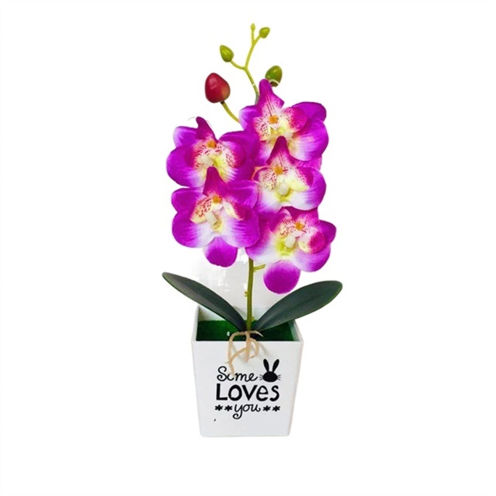 Phalaenopsis artificiel haut de gamme pot décoratif salon moderne
