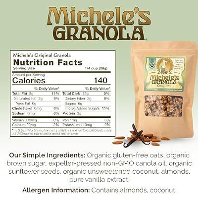 Michele's Granola - Original - Handmade Non-GMO Whole Grain Oats - Free of Gluten, Soy, Wheat, Dairy
