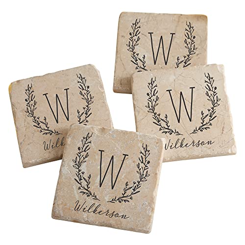 Personalization Universe Farmhouse Floral Personalized Tumbled St...