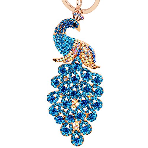 Easya Animal Keychain Cute Key Chian Peacock Key Chain (Xlarge) (Blue) #TOP2