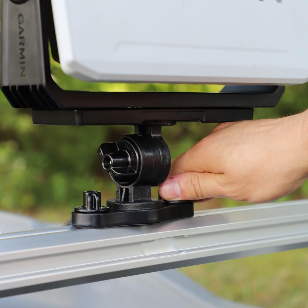 YakAttack Zero Play LockNLoad Track Mount & Rail Adapter | Heavy Duty Kayak Mounting Base for Fish Finders, Rod Holders & Accessories | Keep Kayak Fishing Accessories Secure | Made in USA