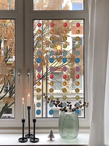 ART-CRAFT 4X Perlmutt Girlande Capiz als hänge Deko für Fenster oder deko Wohnzimmer Aber auch als Garten Dekoration Länge 100cm