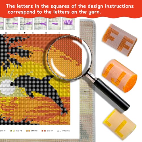 Image of ZFFLYH Sunset Dolphin Latch Hook Pillow Kits for Adults Pre-Printed Cushion | Home Sofa Cushion Cover Preprinted Canvas Crochet Yarn Kits Needlework Crafts Festival Gift for Adults Beginner 17X17 Inch