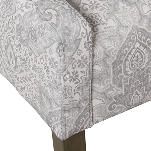Image of HomePop Classic Swoop Arm Accent Chair - Gray Damask