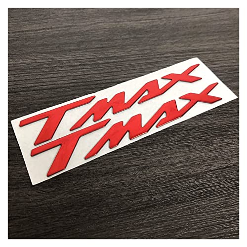 lanbodada Autocollant de Roue Moto Stickers Autocollants Emblème Badge 3D Surélevé Réservoir Roue pour Ya-ma-ha TMAX 500 TMAX 530 TMAX 500 530 (Couleur : Rouge) Cover
