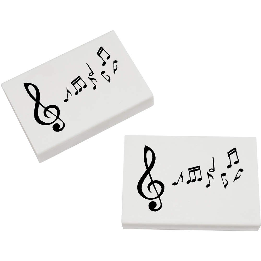 Azeeda 2 x 'Music' Erasers/Rubbers (ER00003859)