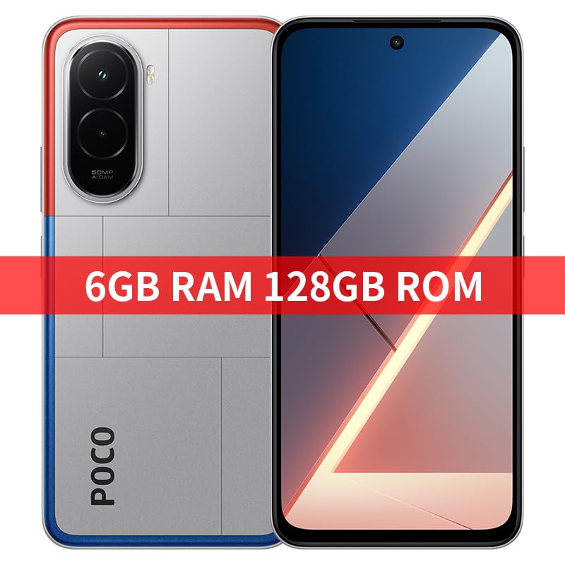 XIAOMI POCO M7 Smartphone, 6GB+128GB, 144Hz, Snapdragon 685, 7000mAh, 33W, Silber, 50MP Kamera, mit Ladegerät, ohne NFC – Bild 4