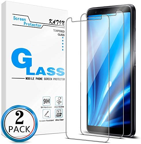 KATIN Galaxy A7 2018 Screen Protector - [2-Pack] Tempered Glass for Samsung Galaxy A7 (2018) Bubble Free with Lifetime Replacement Warranty