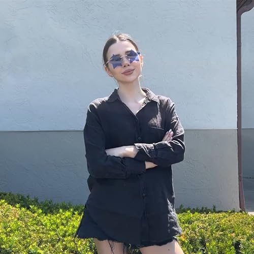 COASION Rimless Star Sunglasses for Women Rimless Party Cute Prom Halloween Glasses Fashion Star Shape Shades3