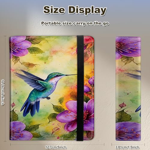 Image of Photo Album 4x6 120 Photos with Strong Elastic Band, Hummingbird Bloom | Large Capacity Premium Leather Picture Album, Portable Wallet Albums Photo Book for Family Anniversaries Wedding Baby