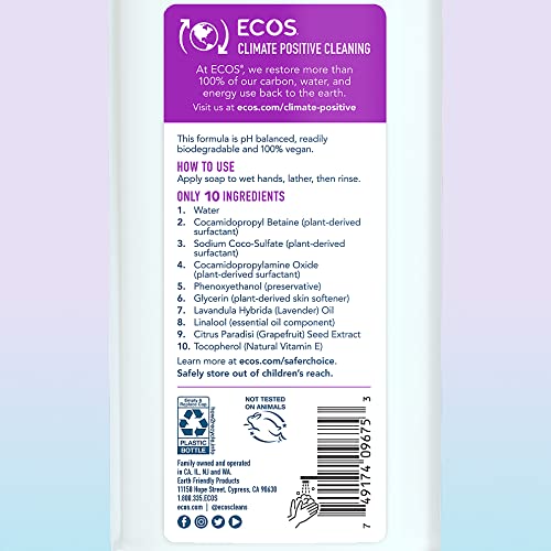 Ecos Hand Soap, Hypoallergenic Lavender, 32Oz Refill By Earth Friendly Products #TOP1