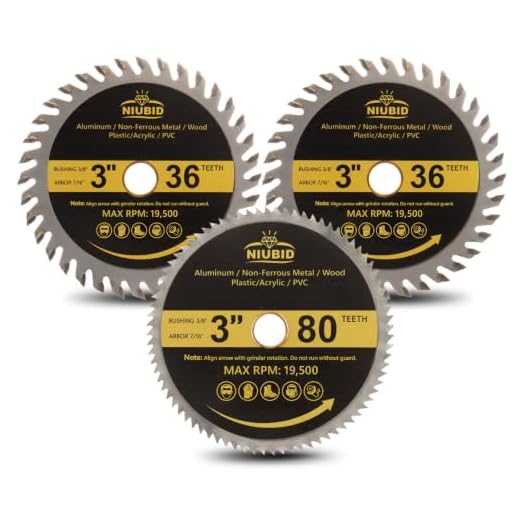 Niubid 3 Inch Carbide Circular Saw Blades 36T&80T for Wood Cutting