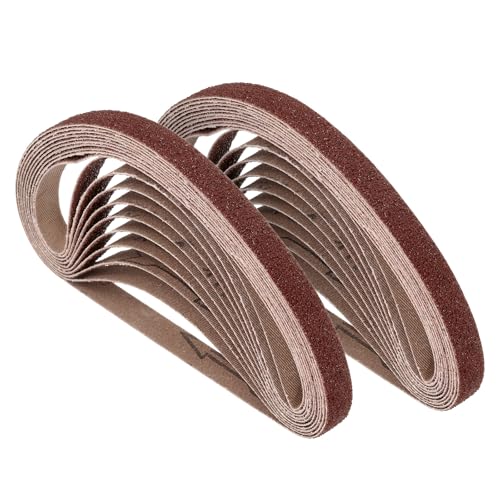 Image of Kozelo 50 Pcs Sanding Belts 13mm x 457mm 40 Grit Aluminum Oxide Abrasive Sandpaper for Belt Sander Metal Grinding Wood Working Weld Rust Removal