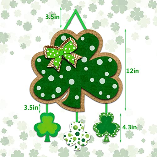 Friday Night St. Patrick's Day Door Sign, Irish Hanging Welcome Board 3-D Cardboard Green Shamrock Hanger Home Wall Decor #TOP2