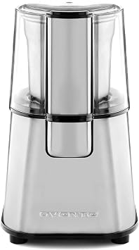 OVENTE Electric Coffee Grinder with Stainless Steel Blade, Silver CG620S