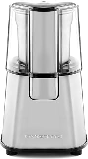 OVENTE Electric Coffee Grinder, 200W Powerful Coffee Bean & Spice Grinder with 2.1 Oz Removable Grinding Bowl, Stainless Steel Blade, Push Power Button, Transparent Lid & Anti-Skid Feet, Silver CG620S