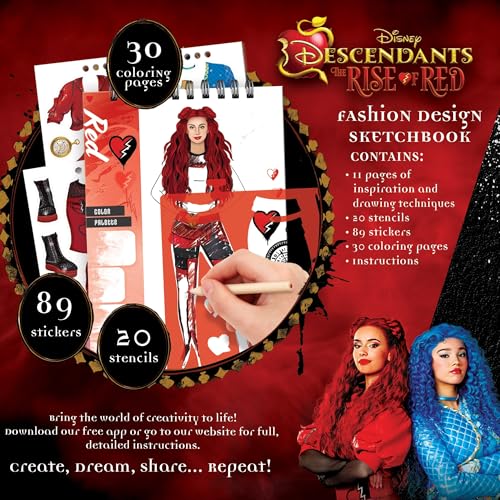 Cuaderno de bocetos Descendants 4 Disney, el regalo de cumpleaños ideal para diseñar moda 4