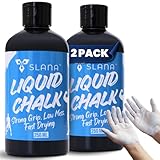 SLANA Liquid Chalk for Gym, Weightlifting – Fast Drying Gym Chalk Liquid, Lasting Grip Formula – Mess Free, Dust-Free, Skin-Safe Liquid Climbing Chalk for Pull Ups, Gymnastic & Training - 1 Pack-250ml