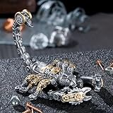 AlexandreHouse Pack of 2 Figure, Scorpio, Synthetic resin, silver colored, PU 2, L. 21 cm, W. 16 cm, H. 14 cm